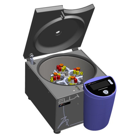 centrifuga ELLA s rotorem RXN100 a univerzální adaptéry